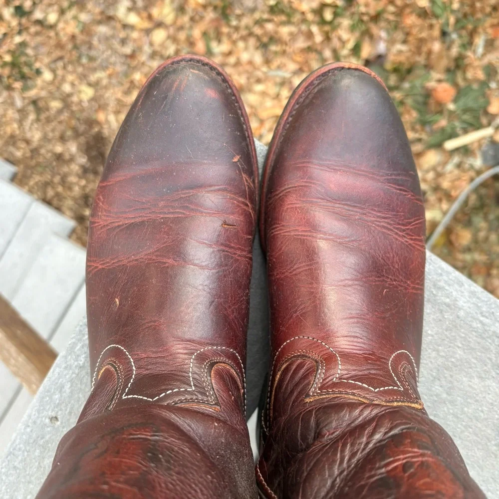 Men's Chippewa Brown Leather Boots - Picture 5 of 6
